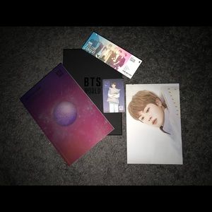 Bts world album.Missing double sided photocard